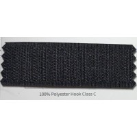 Лента крючковая 6130-6030, 25 мм, 100% полиэстер, класс C, черная, КНР