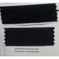 Лента контактная с клеем на бумажной основе 6131-1052 класс B+, 25 мм, 100% нейлон, черная, КНР