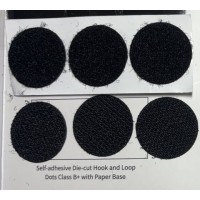 Лента контактная с клеем на бумажной основе 6131-2049, 25 мм, полиэстер и нейлон, черная, КНР