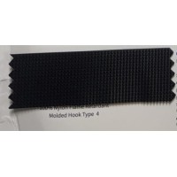 Лента крючковая огнеупорная 6131-9151, 25 мм, 100% нейлон, черная, КНР