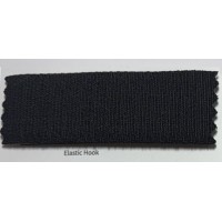 Лента крючковая 6131-9191, 25 мм, нейлон и латексная пряжа, черная, КНР