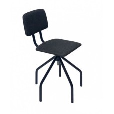 Стул винтовой паук PROFI T-2 (ткань - черная/т. серая)