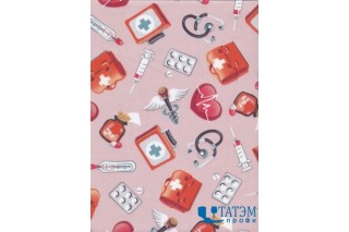 Ткань Тиси 120 г/м2, Розовый Пилюлькин (арт. №3689) шир. 1,50 м