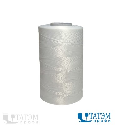 Нитки T-Plus, №120 (200 denier-крученая), 7500 м, Ozen Iplik, Турция, белая