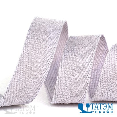 Лента киперная 10 мм хлопок 2,5 г/см, арт.TBY.CT10154S, цв.S154 св.серый, уп. 50 м