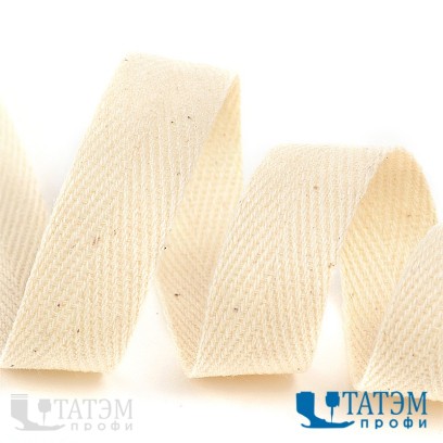 Лента киперная 10 мм хлопок 2,5 г/см, арт.TBY.CT10100, цв.F100 суровый, уп. 50 м