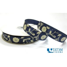 Лента декор. атласная с рис.