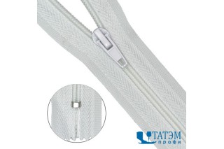 Молния спираль брючная Т-4, 20 см, 14,7 г/м, автомат, белая, РФ
