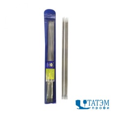 Спицы чулочные 24 см, диам. 3,5 мм, металл, в PVC-чехле