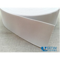 Резинка 50 мм, вязаная, арт. 0050, рулон 50 м, белая