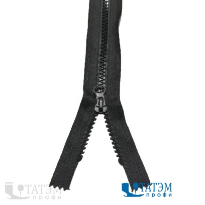 Молния трактор Т-8, 1 бегунок, 55 см, черная (36 г/м) LOGO