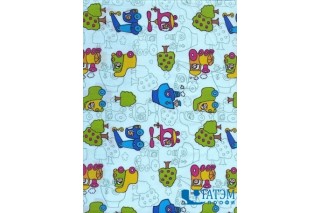 Ткань Тиси 120 г/м2, Светло-голубые Машинки (арт. №3698) шир. 1,50 м