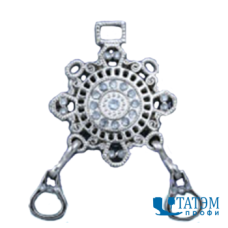 Украшение 33 х 52 мм никель, арт. 7566 К, уп 10 шт