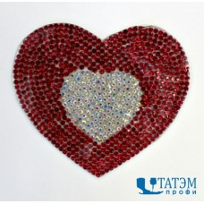 Термоаппликация со стразами 7,0 х 6,0 см 