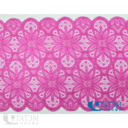 Кружево эластичное 180 мм, малиновый, уп. 10 ярд