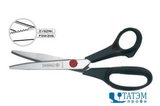 Ножницы MUNDIAL RED DOT 21,5 см, 665-8.1/2" любительские зигзаг, Бразилия