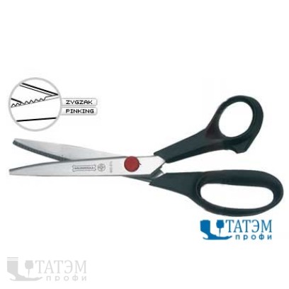 Ножницы MUNDIAL RED DOT 21,5 см, 665-8.1/2" любительские зигзаг, Бразилия