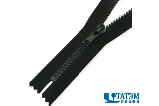 Молния трактор Т-5, 1 бегунок, 16 см, н/р, черный