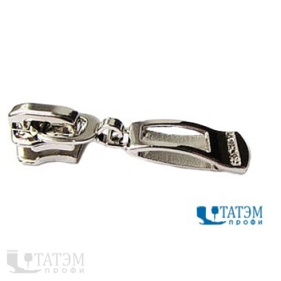 Бегунок для спирали Т-7, декор №1, никель, чер. никель, упак. 100 шт