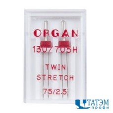 Иглы Organ Twin Stretch 130/705H-TS,  упак. 2 шт