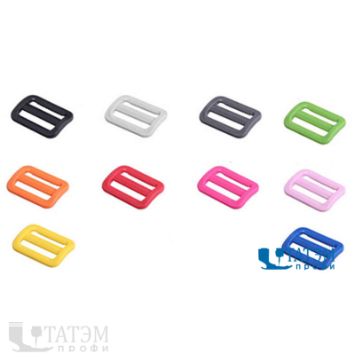 Пряжка двухщелевая 25 мм ПА, цветная