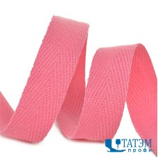 Лента киперная 15 мм хлопок 2,5 г/см, арт.TBY.CT15137, цв.F137 розовый, уп. 50 м
