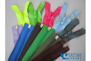 Молния спираль брючная Т-4, 22 см, автомат, цветная, КНР