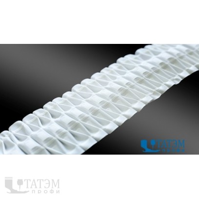 Шторная тесьма 100 мм, арт. 1055 матовая "бабочка" (50 м)