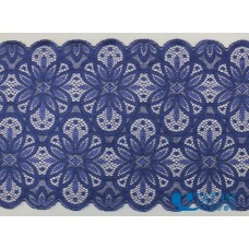 Кружево эластичное 180 мм, темно-синий, уп. 10 ярд