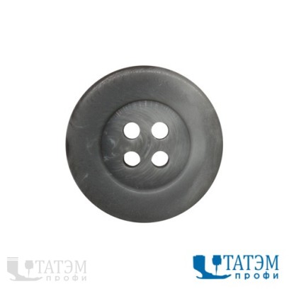Пуговица 20 мм, ПФЛ: серая, 4 отверстия, упак. 1000 шт