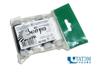 Набор ниток 40 ЛШ "Зебра", ассорти, 150 м, 4 бобины в наборе