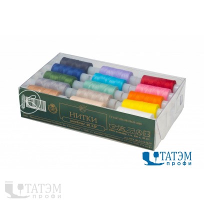 Набор ниток 40 ЛШ, ассорти, 200 м, 30 бобин в наборе