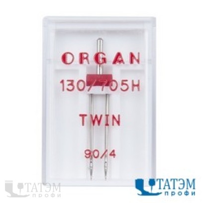 Иглы ORGAN Twin 130/705H №75/4 супер стрейч (двойные иглы) упак 1 шт