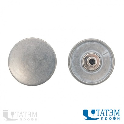 Пуговица джинсовая 17 мм "Гладкая" оксид, 100 шт