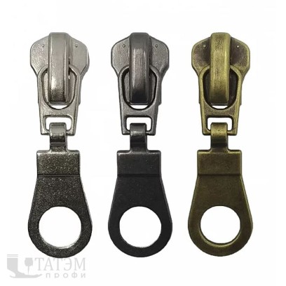 Бегунок для металла Т-5 автомат, никель/черн. никель/оксид, упак. 100 шт