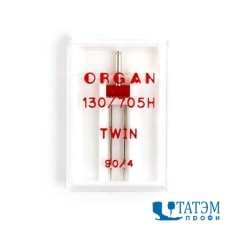 Иглы Organ 130/705H №90 двойная, упак. 1 шт