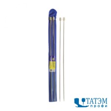 Спицы прямые 35 см, диам. 3,5 мм, металл, с огранич. в PVC-чехле