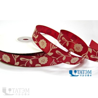 Лента декор. атласная с рис.