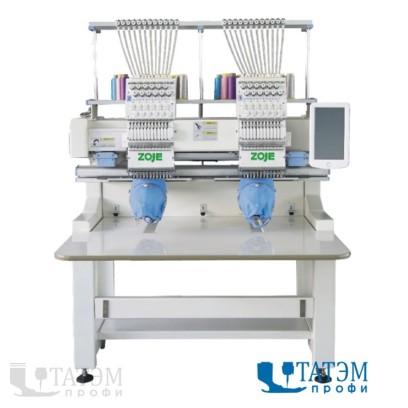 ZOJE ZJ1202HC (400х500) Вышивальная двухголовочная 12-игольная машина (комплект)
