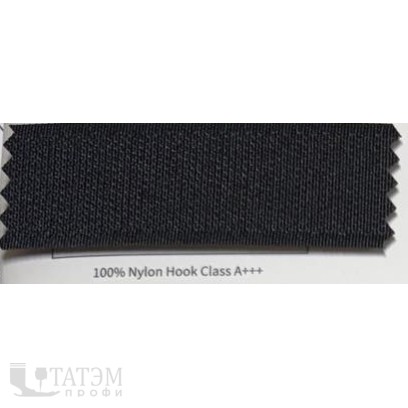 Лента крючковая 6130-0110, 25 мм, 100% нейлон класса А+++, черная, КНР