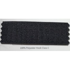 Лента крючковая 6130-6030, 25 мм, 100% полиэстер, класс C, черная, КНР