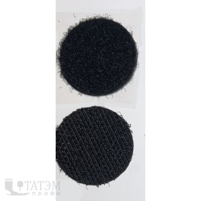 Лента контактная с клеем на прозрачной основе 6131-2049B, 25 мм, полиэстер и нейлон, черная, КНР