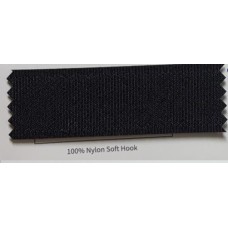 Лента крючковая мягкая 6131-9134, 25 мм, 100% нейлон, черная, КНР