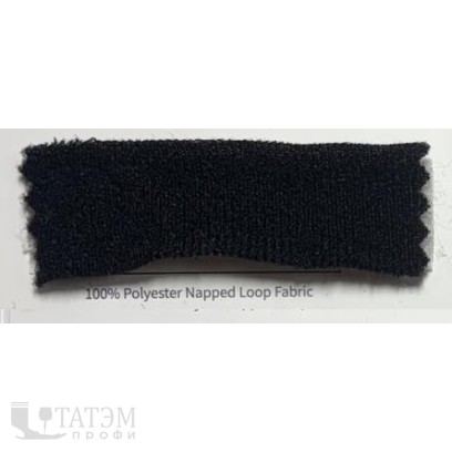 Лента петельная с ворсом 6131-9281, 25 мм, 100% полиэстер, черная, КНР