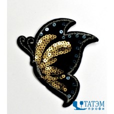 Термоаппликация с пайетками  7,7 х 6,8 см 