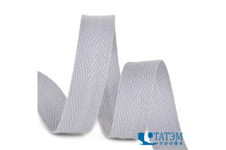 Лента киперная 15 мм хлопок 2,5 г/см, арт.TBY.CT15154, цв.S154 св.серый, уп. 50 м