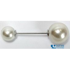 Булавки декоративные с жемчугом  диам. бусин 12 и 16 мм, длина 40 мм, уп. 10 шт