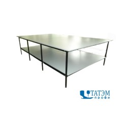 Раскройный промышленный стол с полкой (длина 10 м, шир. 2,2 м)