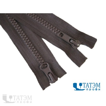 Молния трактор Т-5, 2 бегунка, 65 см, коричневая (22,4 г/м) КНР