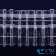 Шторная тесьма 85 мм, арт. 214 (многокарманка), органза (100 м)